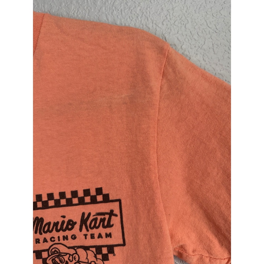 Mario Kart Racing Team Graphic T-Shirt Orange Small Nintendo Mad Engine Tee - Picture 3 of 5
